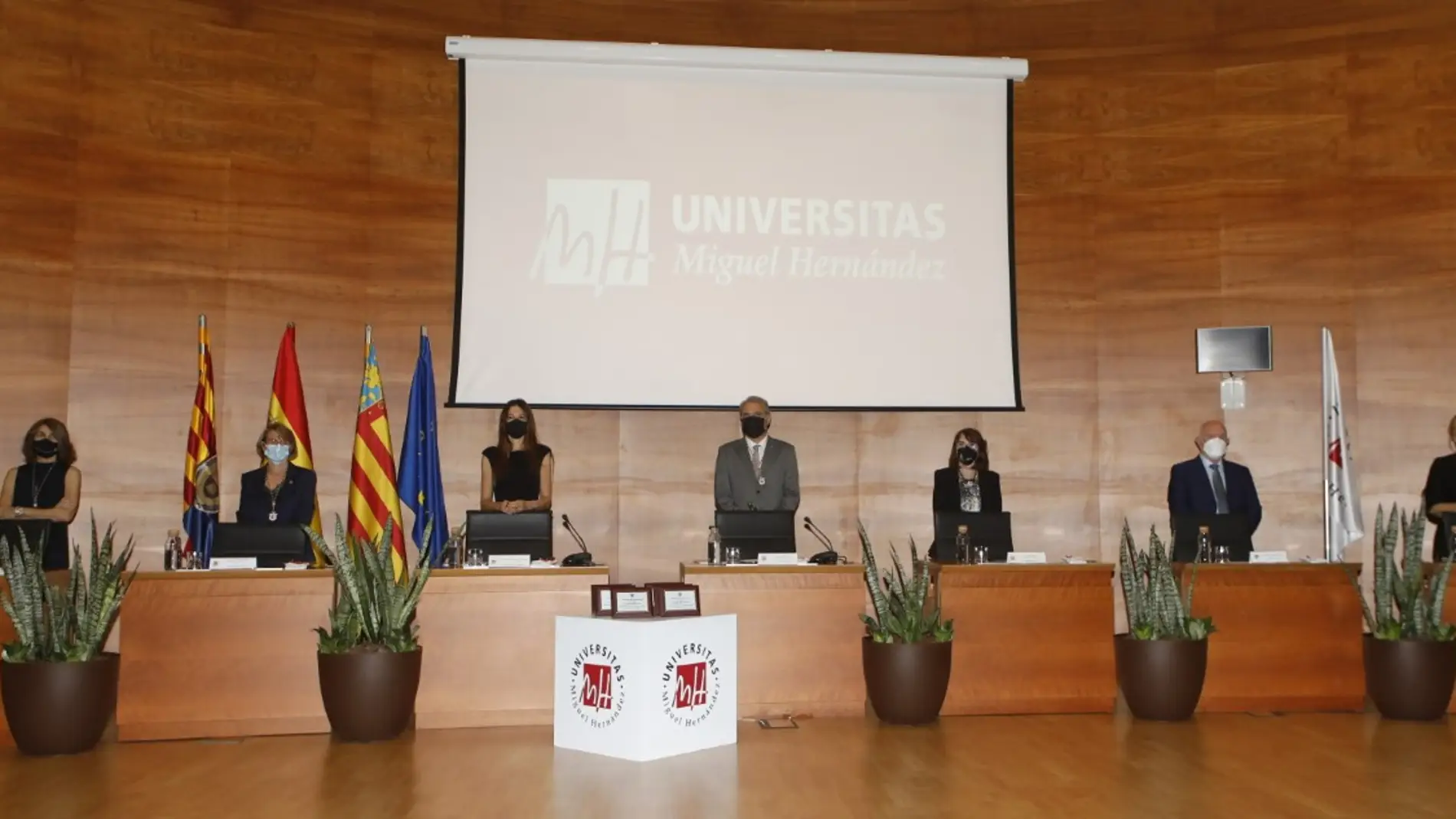 Acto de apertura del curso 2021-2022 en la Universidad Miguel Hernández de Elche.
