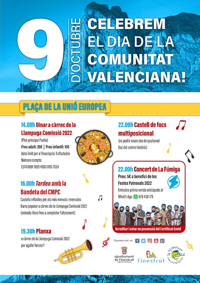 Finestrat llena de fiesta el 9 d'Octubre Finestrat llena de fiesta el 9 d'Octubre