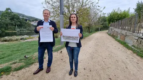 O Psoe insta o concello de ourense a materializar o proxecto do bulevar termal Rafa Villarino e Natalia González