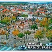 Pintura "Plaza del Pradillo" de Damián Cano, Viso del Marqués Pintura "Plaza del Pradillo" de Damián Cano, Viso del Marqués