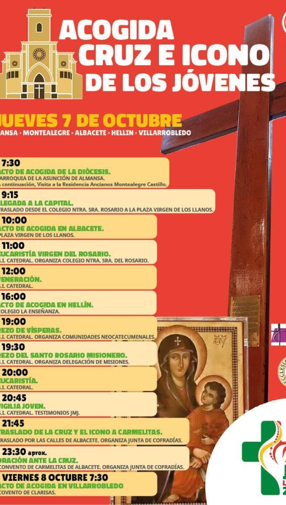 Itinerario del paso de la Cruz por Albacete 