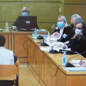 La mujer de la víctima durante su declaración en el juicio La mujer de la víctima durante su declaración en el juicio
