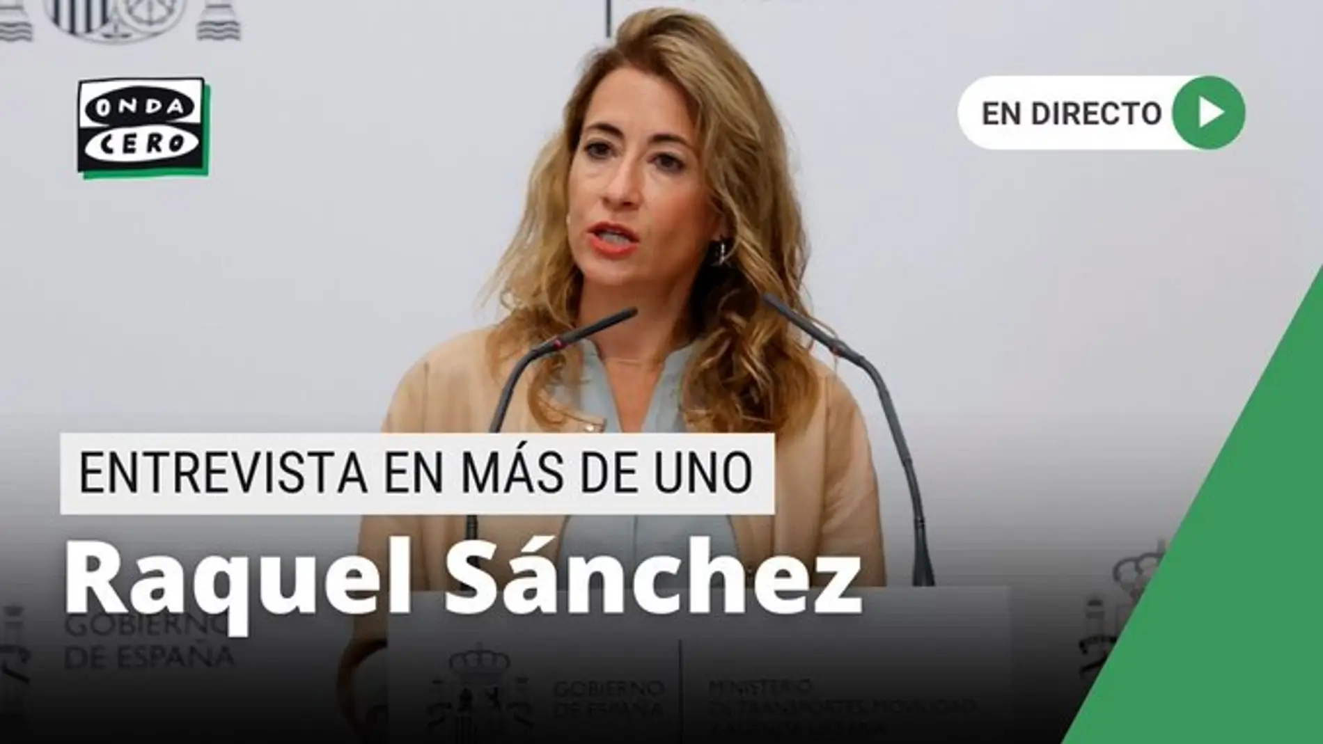 Raquel Sánchez, con Alsina: entrevista a la ministra de Transportes hoy, en directo
