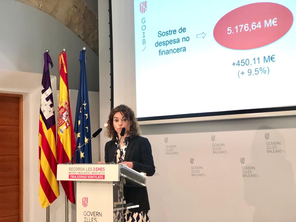 El Govern gastará un 9,5% más en 2022 para mantener los servicios públicos y contribuir a la recuperación tras la pandemia El Govern gastará un 9,5% más en 2022 para mantener los servicios públicos y contribuir a la recuperación tras la pandemia