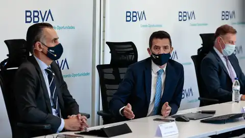 El responsable de Análisis Económico del BBVA, Rafael Domenech, en rueda de prensa El responsable de Análisis Económico del BBVA, Rafael Domenech, en rueda de prensa