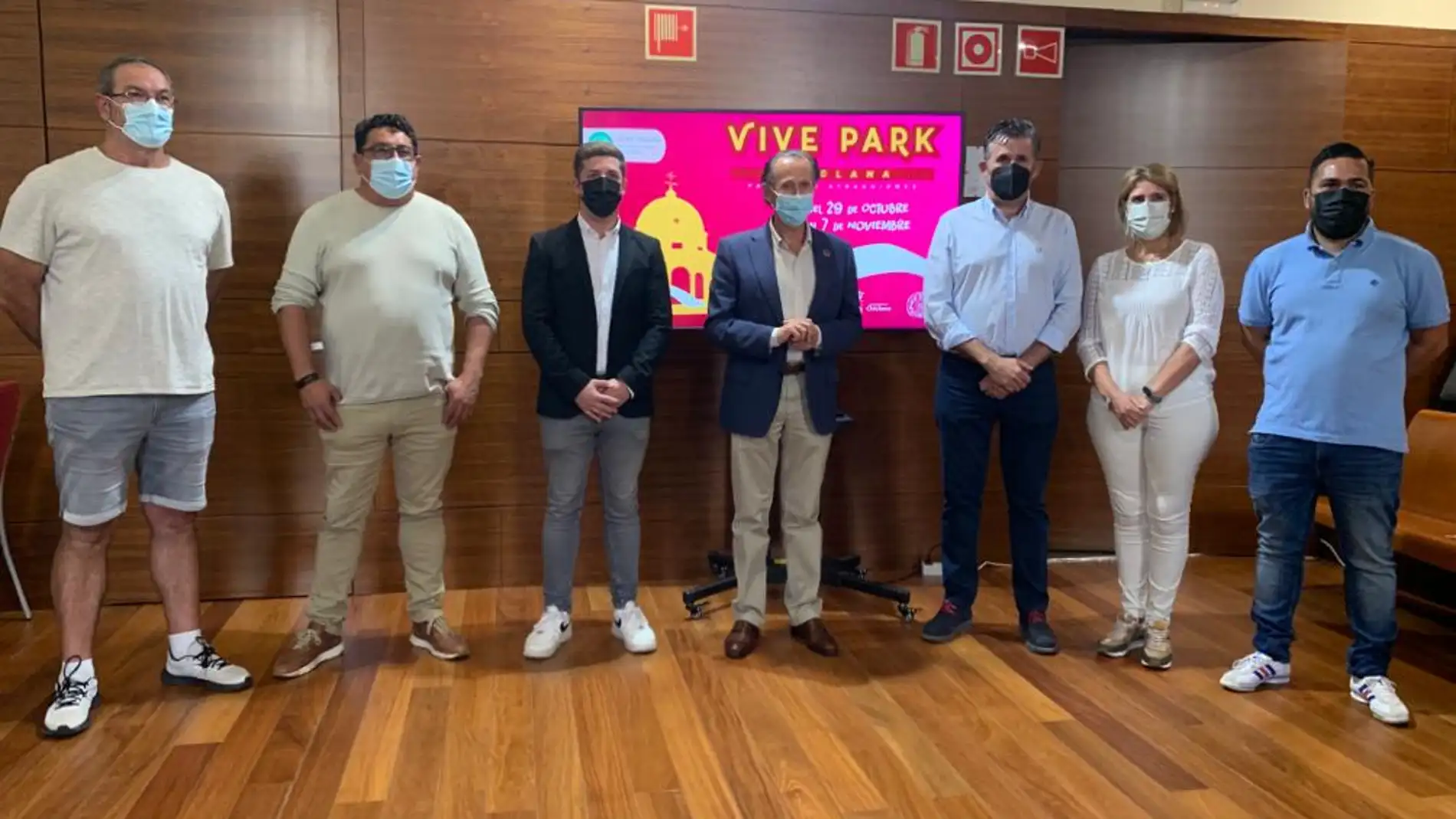 Instantes de la presentación de Vive Park en Chiclana con José Alberto Cruz