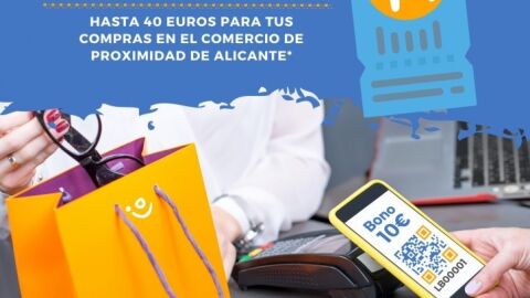 Cartel anunciador de la primera campaña de &#39;El Bono Comercio&#39;