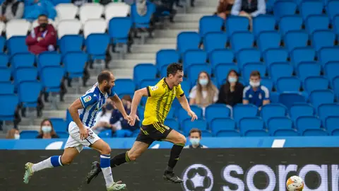 Borja Sánchez, en el partido de Anoeta Borja Sánchez, en el partido de Anoeta