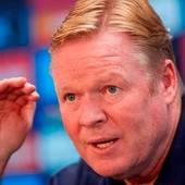 Koeman durante la rueda de prensa previa al partido Koeman durante la rueda de prensa previa al partido