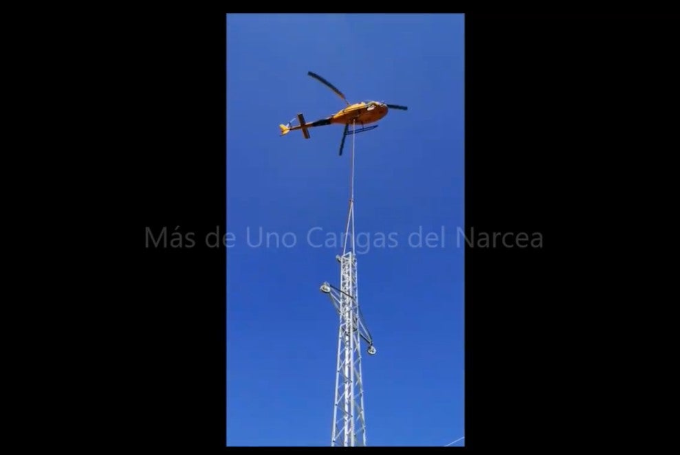 Labores de Mantenimiento en la línea eléctrica Cibea-Genestoso Labores de Mantenimiento en la línea eléctrica Cibea-Genestoso
