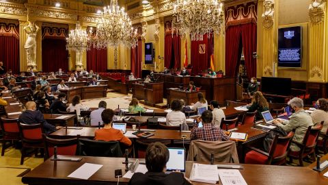 El Parlament balear en la celebración de un pleno. 