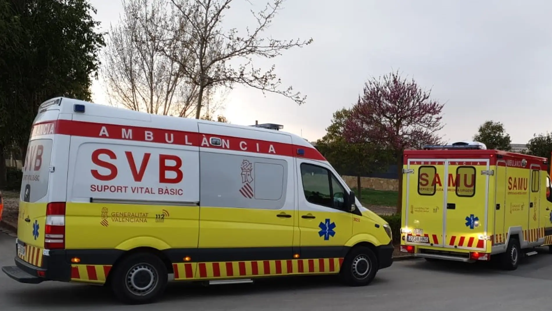 Imagen de archivo de ambulancias en Valencia 