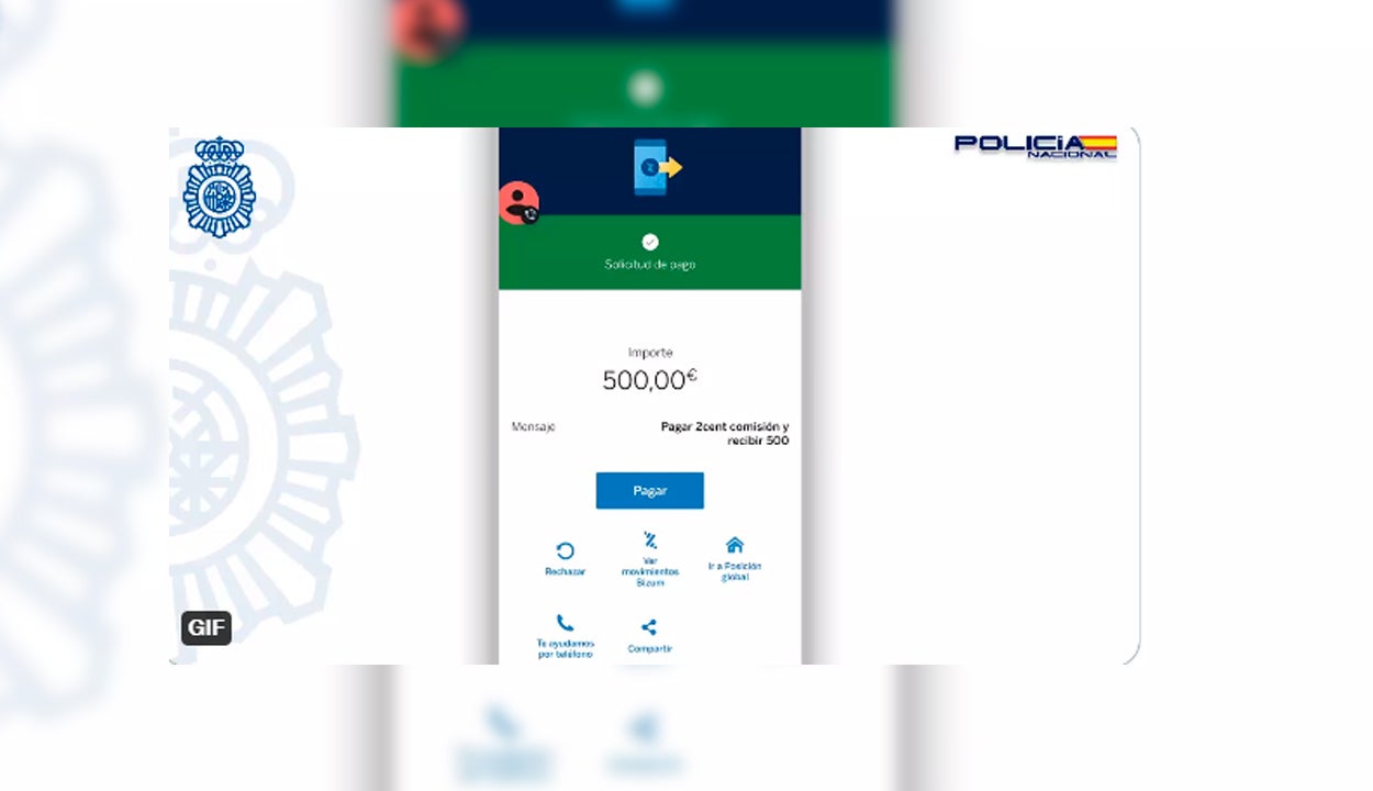 La Policía alerta sobre la estafa de Bizum por la que pueden quitarte hasta 500 euros La Policía alerta sobre la estafa de Bizum por la que pueden quitarte hasta 500 euros