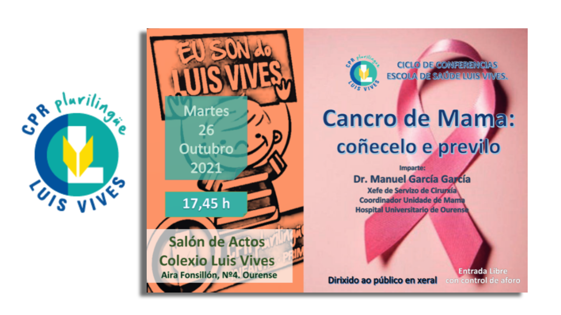 Ciclo de Conferencias Escola de Saúde Luis Vives Ciclo de Conferencias Escola de Saúde Luis Vives