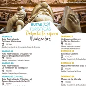 Disfruta en familia con las rutas teatralizadas, en bici y senderismo que la Concejalía de Turismo ha programado para noviembre Disfruta en familia con las rutas teatralizadas, en bici y senderismo que la Concejalía de Turismo ha programado para noviembre
