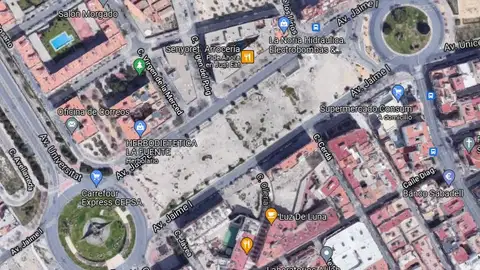 Zona de actuación en la Vía Parque Zona de actuación en la Vía Parque
