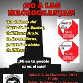 Montealegre se manifestará contra las macrogranjas este fin de semana
