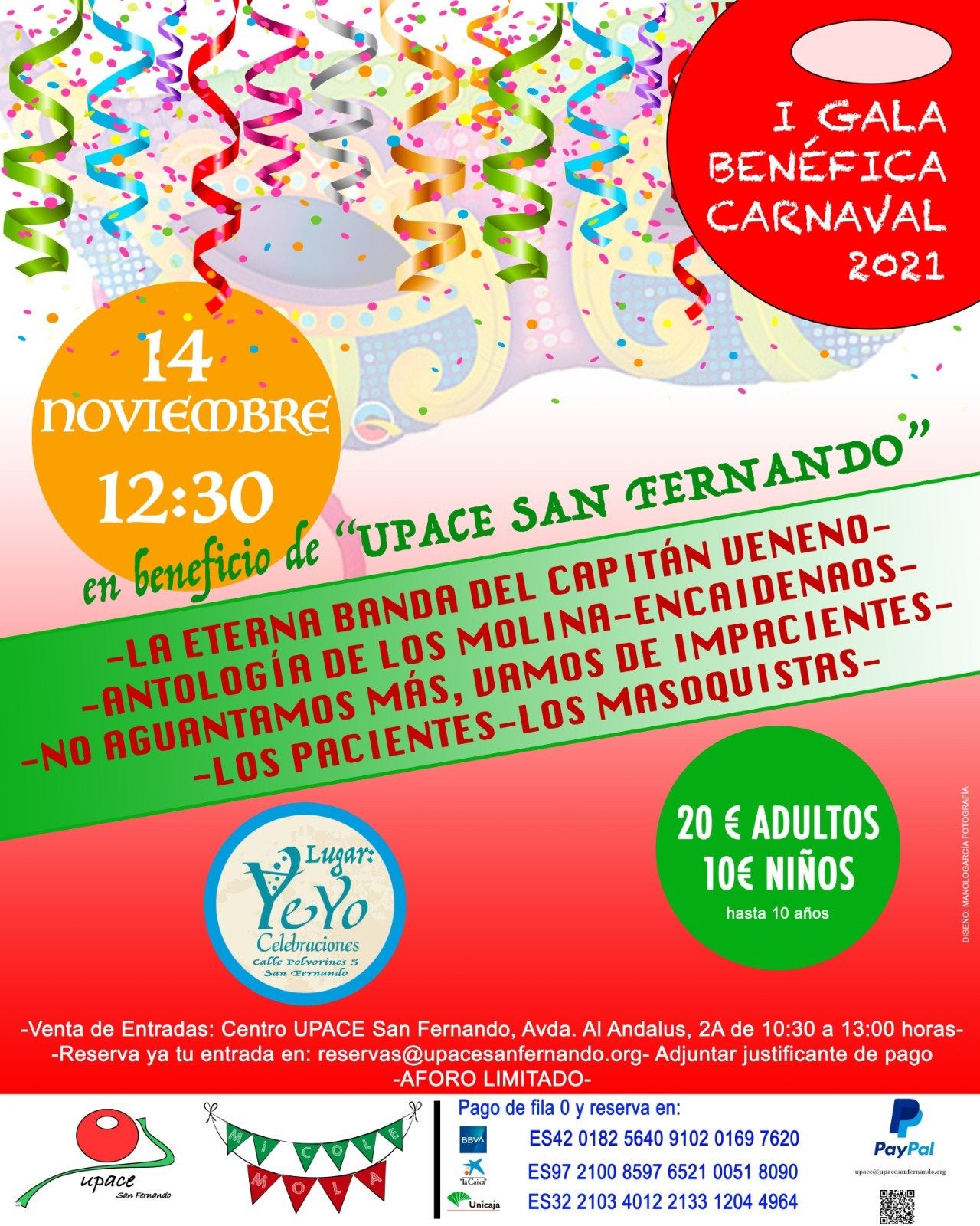 Un maratón carnavalesco para ayudar a UPACE San Fernando a volver a la normalidad Un maratón carnavalesco para ayudar a UPACE San Fernando a volver a la normalidad