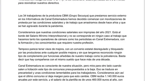 Huelga Trabajadores Canal Extremadura Huelga Trabajadores Canal Extremadura