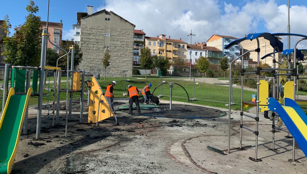 Obras no parque de Santa Teresita
