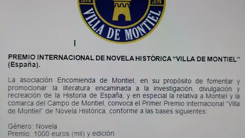 Premio Internacional de Novela Histórica de Montiel Premio Internacional de Novela Histórica de Montiel
