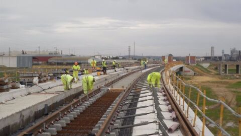 Obras tranvía Alcalá de Guadaíra