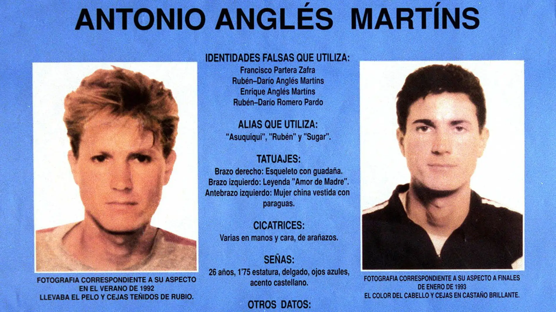 Imagen de archivo con una fotografía antigua y reciente de Antonio Anglés Martíns.
