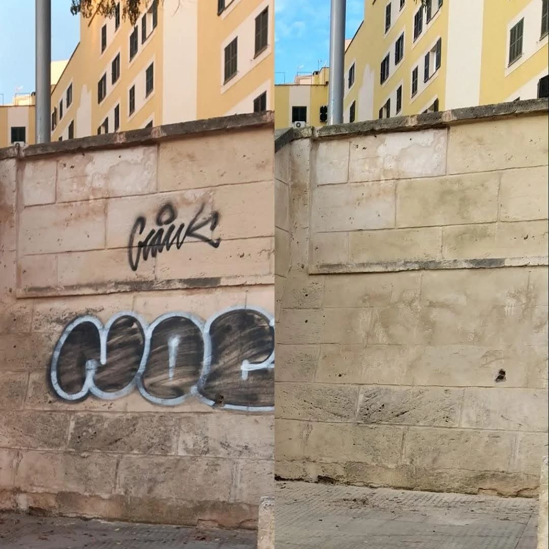 Agua a presión, decapante y pintura: las técnicas para limpiar grafitis Agua a presión, decapante y pintura: las técnicas para limpiar grafitis