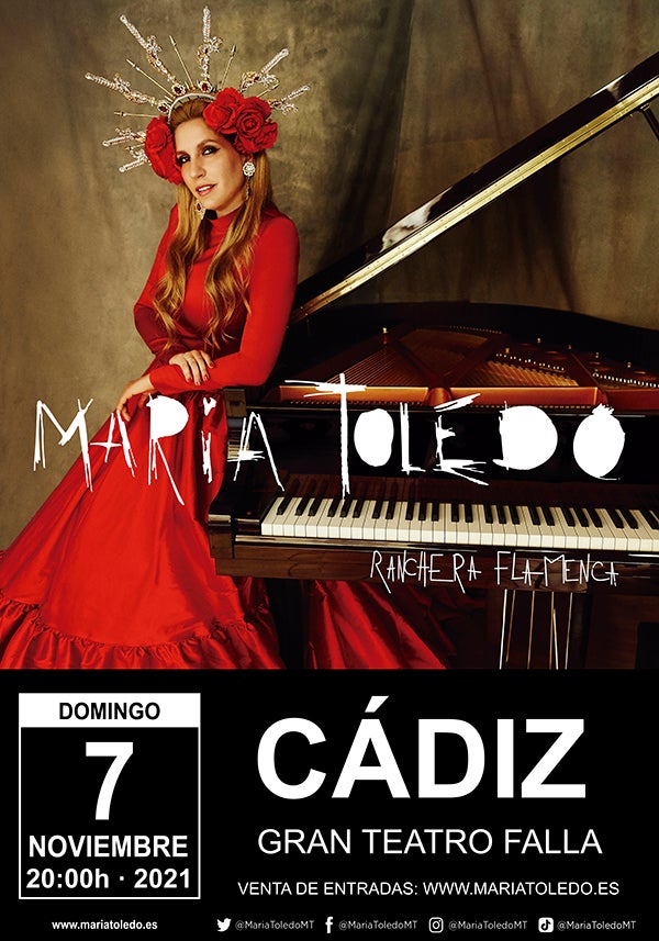 Rancheras y flamenco con alma, este fin de semana con María Toledo en el Falla Rancheras y flamenco con alma, este fin de semana con María Toledo en el Falla