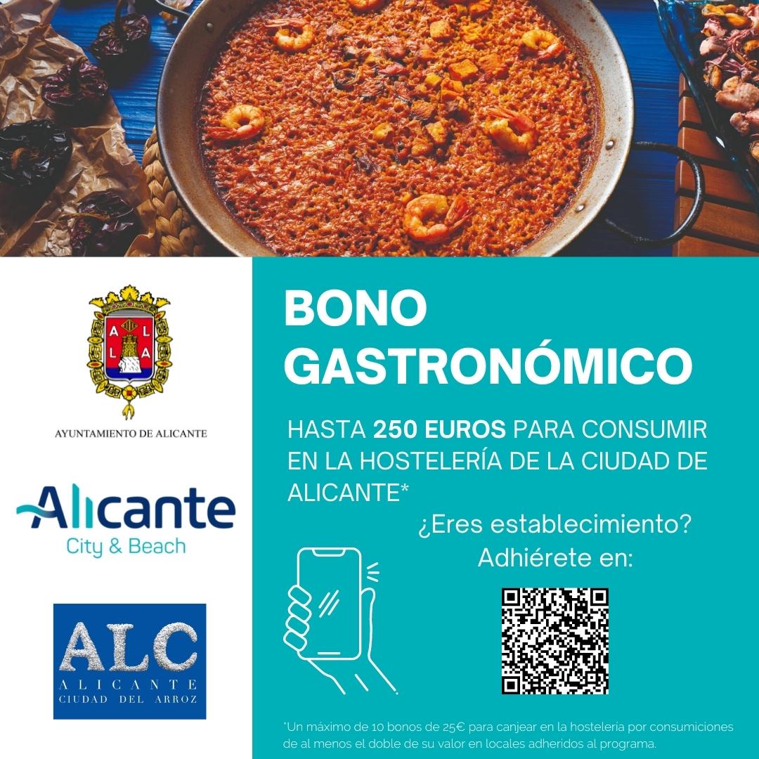 El Patronato Municipal de Turismo lanza el “Bono Gastronómico” para reactivar el consumo en la hostelería alicantina El Patronato Municipal de Turismo lanza el “Bono Gastronómico” para reactivar el consumo en la hostelería alicantina