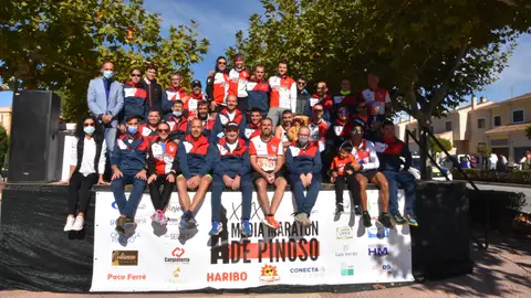 Carmen Sala Ferrer y Sergio Andrés Ortega, ganadores de la XXXI Media Maratón de Pinoso 2021. ATLETISMO