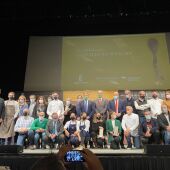 Premiados y autoridades en el Teatro Auditorio de Cuenca durante Culinaria 2021