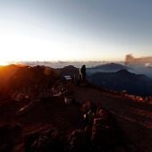 La erupción desde el observatorio de roque de los muchachos