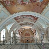 Trabajos previos para la restauración de las pinturas murales de Bayeu 
