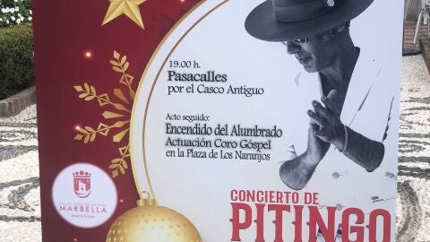 Cartel anunciador del acto de inauguraci&oacute;n del alumbrado navide&ntilde;o