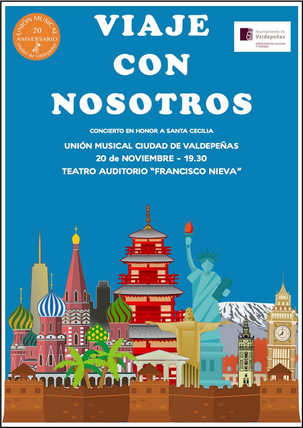 La Unión Musical Ciudad de Valdepeñas prepara un concierto que nos hará viajar La Unión Musical Ciudad de Valdepeñas prepara un concierto que nos hará viajar