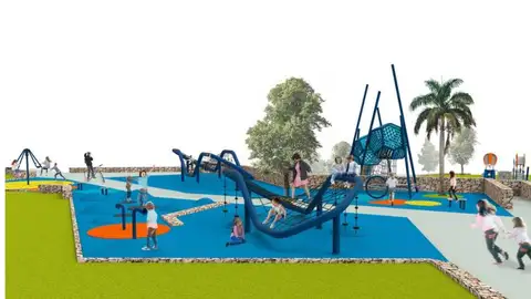 Uno de los juegos que se crearán con la reforma de la plaza de San Blas Uno de los juegos que se crearán con la reforma de la plaza de San Blas