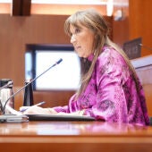 La consejera Repollés ha presentado las cuentas de 2022, en las Cortes