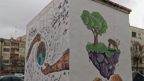 Camp Redó ha celebrado unas jornadas de arte urbano para embellecer el barrio, bajo el título &#39;Art urbà a Infant Pagà&#39;.