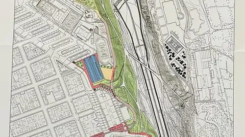 Una pasarela peatonal para conectar Carrús Este con el Valle Trenzado de la ladera del río. Una pasarela peatonal para conectar Carrús Este con el Valle Trenzado de la ladera del río.