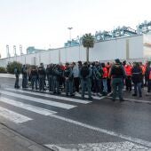 Manifestación del sector del metal en el puerto de Algeciras, Cádiz