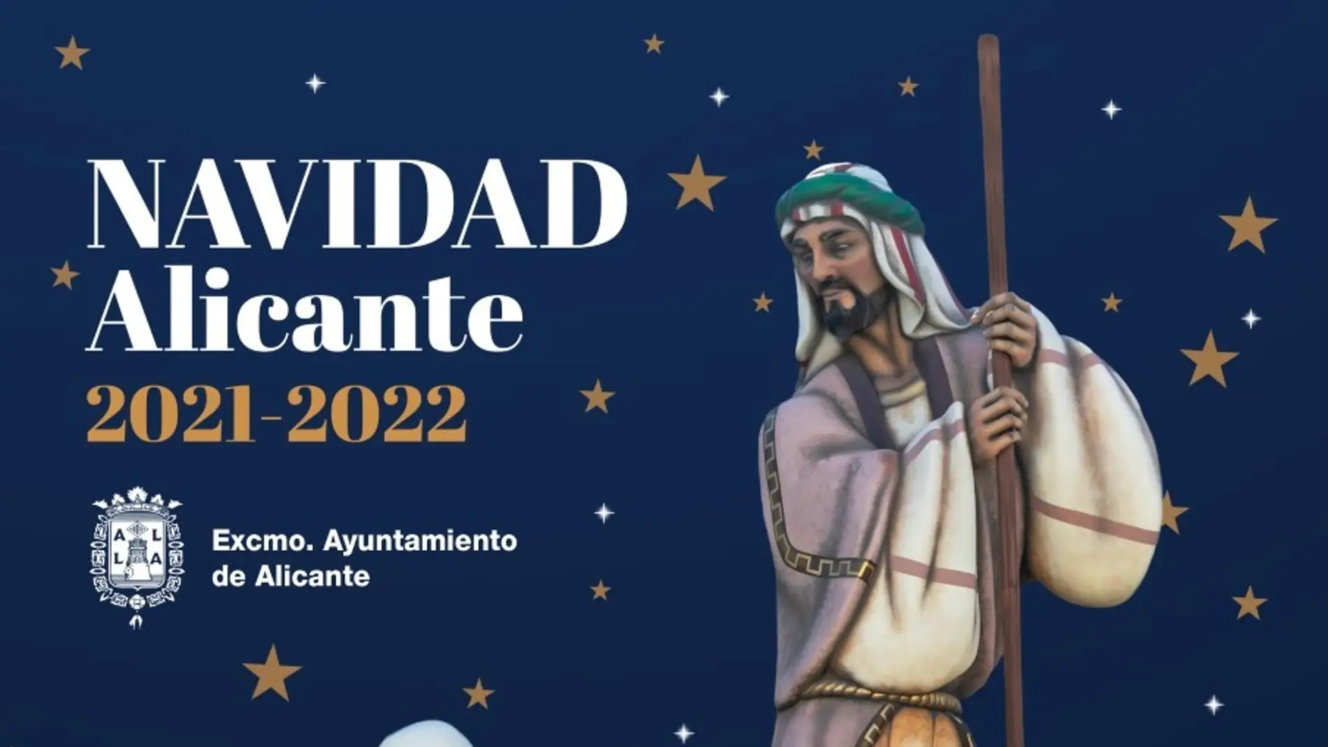 Cartel anunciador de la navidad 2021-22 en Alicante 