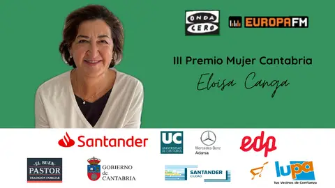 Eloísa Canga, gana el III Premio Mujer Cantabria Eloísa Canga, gana el III Premio Mujer Cantabria