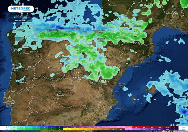 Un puente turbulento con días de frío, lluvia y nieve Un puente turbulento con días de frío, lluvia y nieve