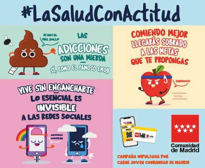 Madrid lanza la campaña ‘La salud con actitud’ para promover hábitos de vida saludable entre los jóvenes Madrid lanza la campaña ‘La salud con actitud’ para promover hábitos de vida saludable entre los jóvenes