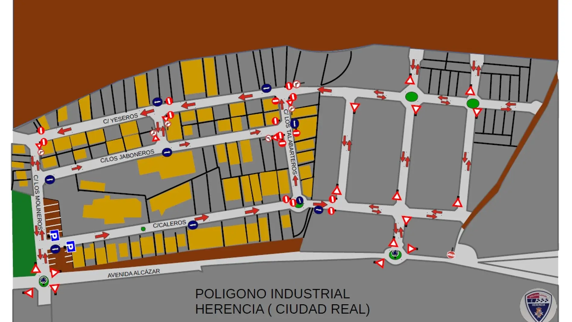 Herencia reordena el tráfico en el Polígono Industrial tras la reciente apertura de su ampliación