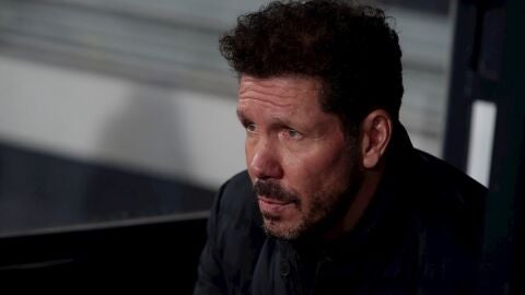 Simeone durante un partido del Atlético de Madrid