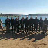 El manifiesto se ha leído junto al Pantano de Peñarroya El manifiesto se ha leído junto al Pantano de Peñarroya