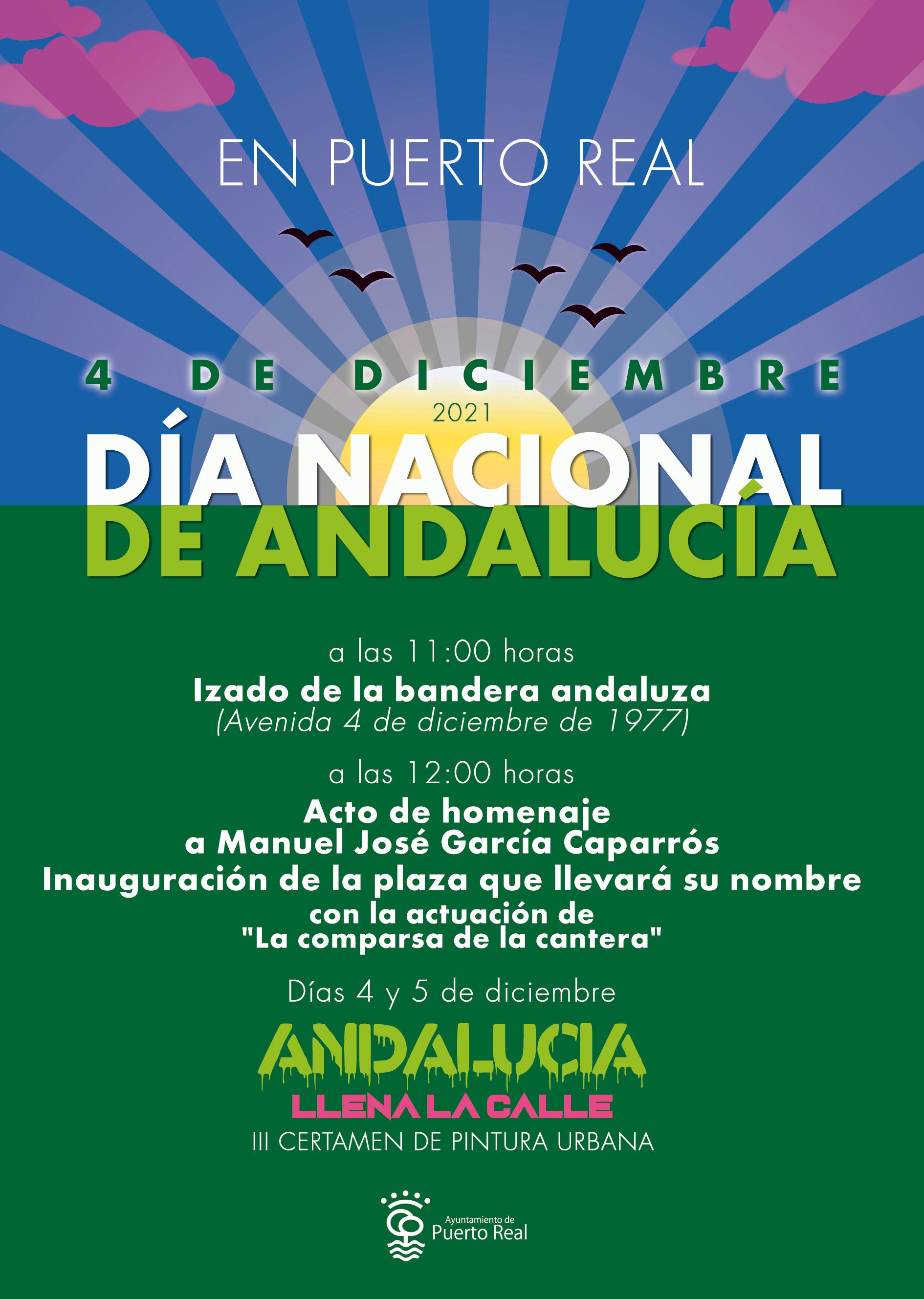 Puerto Real celebra el 4-D inaugurando una plaza a García Caparrós Puerto Real celebra el 4-D inaugurando una plaza a García Caparrós
