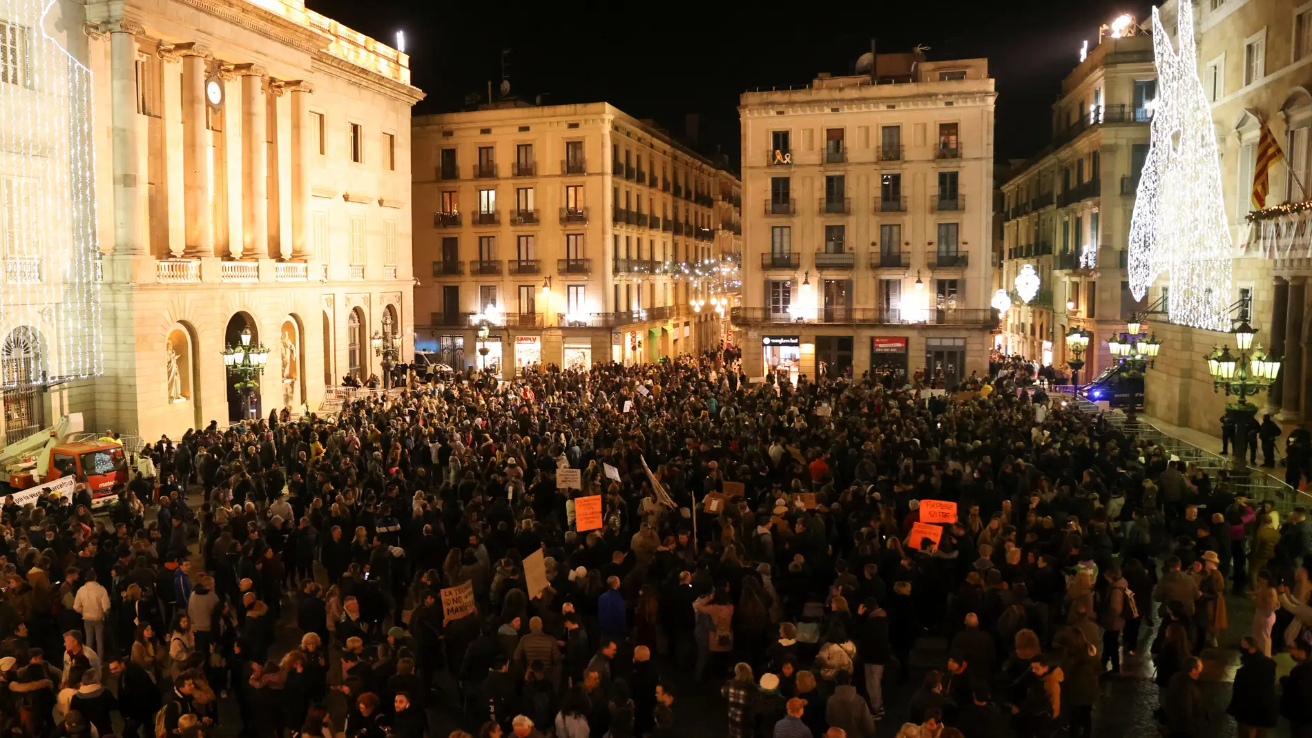 Imagen de archivo de una protesta en Barcelona contra el pasaporte Covid